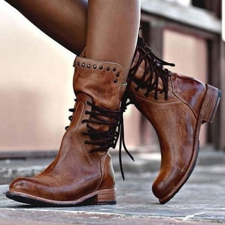 Maura™ | Lace-Up Leather Boots