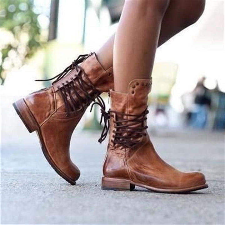 Maura™ | Lace-Up Leather Boots