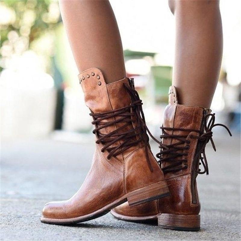 Maura™ | Lace-Up Leather Boots