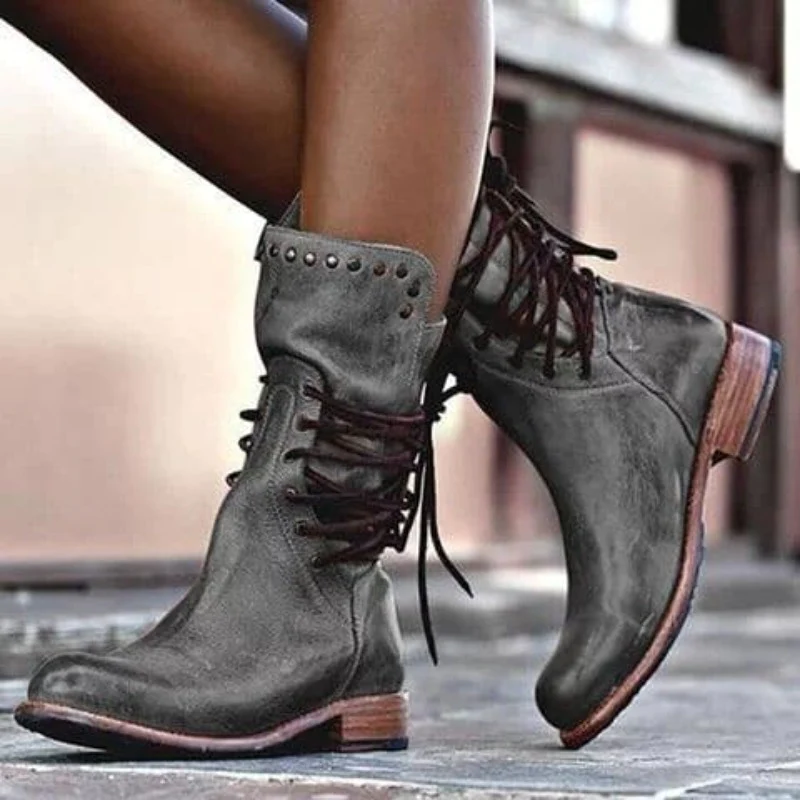 Maura™ | Lace-Up Leather Boots