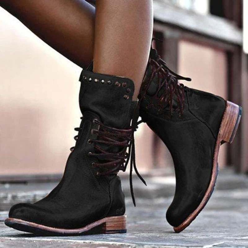 Maura™ | Lace-Up Leather Boots