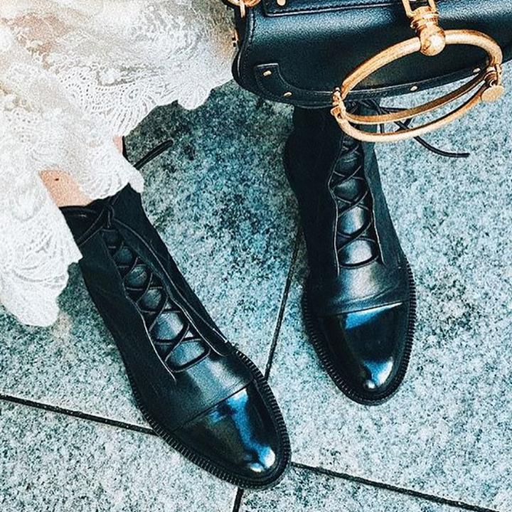 Isabella | Laced Leather Boots