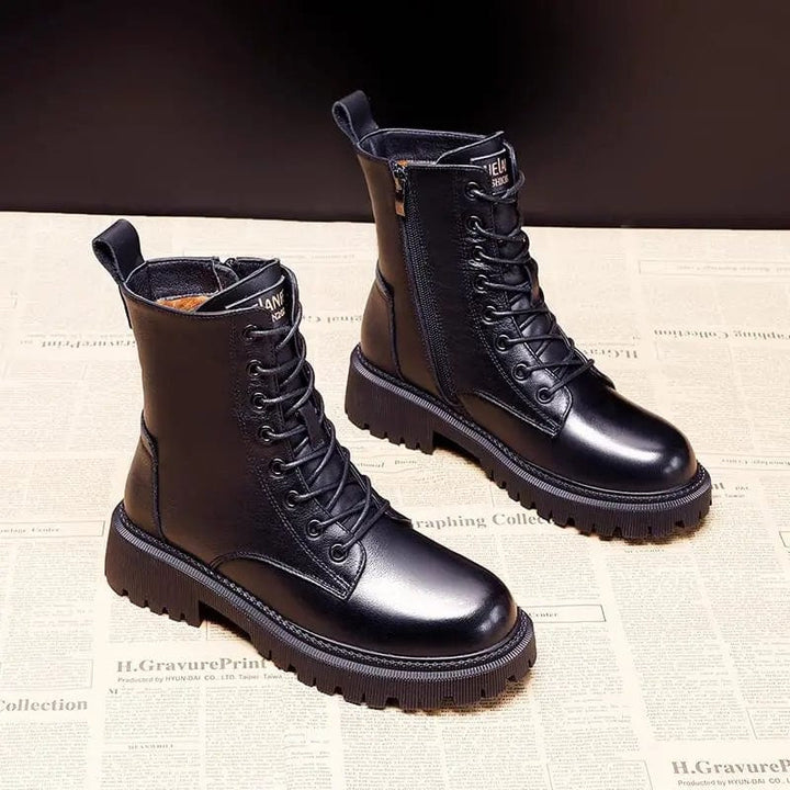 Andrea™ | Black Leather Boots